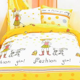 Blancho Bedding - [Fashion Girl(Serene City)] 100% Cotton 5PC Comforter Set (King Size)