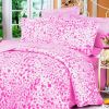 Blancho Bedding - [Pink Bubbles] 100% Cotton 4PC Duvet Cover Set (King Size)(Comforter not included)