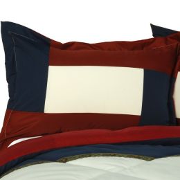 [King and Queen] Quilted Patchwork Down Alternative Comforter Set (King Size)