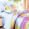 Blancho Bedding - [Golden Plaid] 100% Cotton 4PC Duvet Cover Set (King Size)(Comforter not included)
