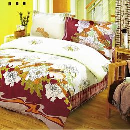 Blancho Bedding - [Early Peony] 100% Cotton 5PC Comforter Set (King Size)