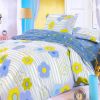Blancho Bedding - [Blue Green Flowers] 100% Cotton 5PC Comforter Set (King Size)