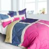 [Nice Tamil] Quilted Patchwork Down Alternative Comforter Set (King Size)