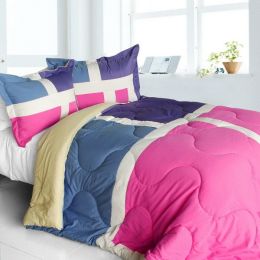 [Nice Tamil] Quilted Patchwork Down Alternative Comforter Set (King Size)