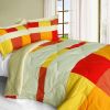 [Charming Bedford] Quilted Patchwork Down Alternative Comforter Set (King Size)
