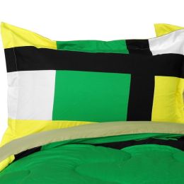 [Clownfish] Quilted Patchwork Down Alternative Comforter Set (King Size)