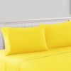 DunaWest Bezons 4 Piece California King Microfiber Sheet Set with 1800 Thread Count, Yellow