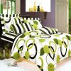Blancho Bedding - [Artistic Green] Luxury 6PC Mini Bed In A Bag Combo 300GSM (Queen Size)