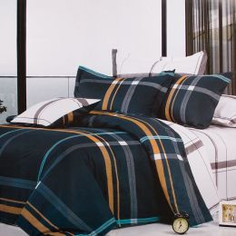 Blancho Bedding - [Blue Devils] Luxury 7PC Bed In A Bag Combo 300GSM (Queen Size)
