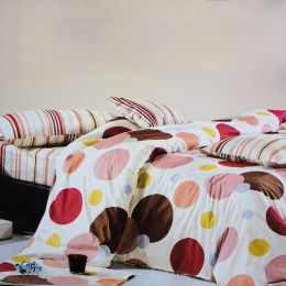 Blancho Bedding - [Colorful Bubbles] Luxury 4PC Comforter Set Combo 300GSM (Twin Size)