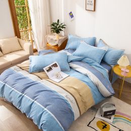 Household Brushed Bed Sheet And Duvet Cover Set (style: K, Bedding Size: 1.8M 4Pcs set)