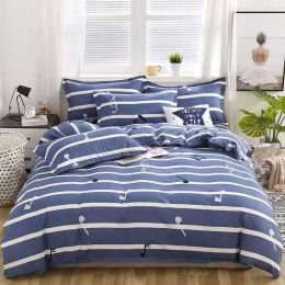 Household Brushed Bed Sheet And Duvet Cover Set (style: L, Bedding Size: 1.8M 4Pcs set)