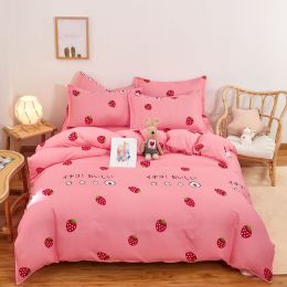 Household Brushed Bed Sheet And Duvet Cover Set (style: C, Bedding Size: 1.8M 4Pcs set)