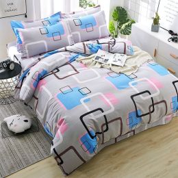 Household Brushed Bed Sheet And Duvet Cover Set (style: P, Bedding Size: 1.8M 4Pcs set)