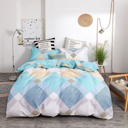 Household Brushed Bed Sheet And Duvet Cover Set (style: E, Bedding Size: 2.2M 4Pcs set)