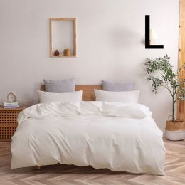 Washed Cotton Four-piece Set, Simple Bedding, Home Textile Cotton Quilt Cover, Bed Sheet (style: L, size: Size 5)