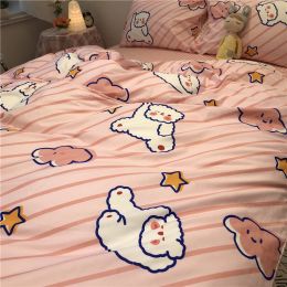 Three-Piece Set Of Single Bed Sheets In Student Dormitory (Color: Cloud Bunny, size: 1.2Three piece suit)