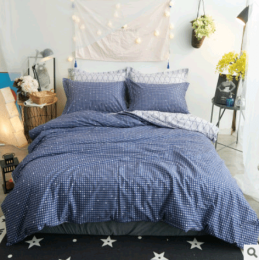 Pure cotton reactive print simple four-piece cartoon dinosaur bedding quilt cover sheets Homejoy (Color: Gentleman, size: Standard)