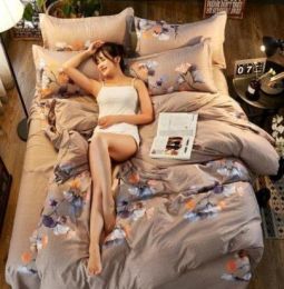 4 Piece Bedding Set Sheet Set (Color: 13, Size-Style: 2-Four piece suit)