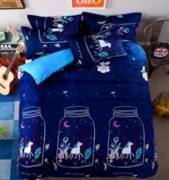 4 Piece Bedding Set Sheet Set (Color: 17, Size-Style: 2-Four piece suit)