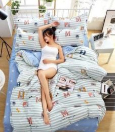 4 Piece Bedding Set Sheet Set (Color: 3, Size-Style: 1.2-Three piece set)