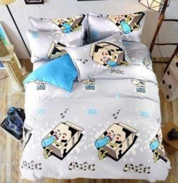 4 Piece Bedding Set Sheet Set (Color: 11, Size-Style: 1.2-Three piece set)