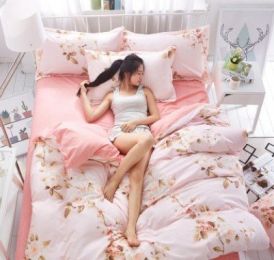 4 Piece Bedding Set Sheet Set (Color: 2, Size-Style: 1.2-Three piece set)