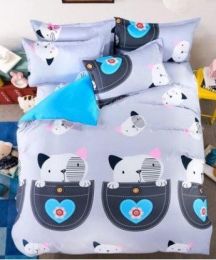 4 Piece Bedding Set Sheet Set (Color: 9, Size-Style: 1.2-Three piece set)