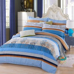 Four-piece set of printed thickened brushed sheets Homejoy (Color: F)