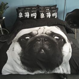 textile wholesale bedding sanding four piece three piece cartoon dormitory bed quilt Homejoy (Color: Single dog sheet, Size-Style: 1.8m-4 piece set)