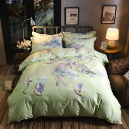 Cotton Sheet Quilt Cover Four Piece Set (Color: Style A, size: 200x230cm)