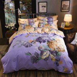 Cotton Sheet Quilt Cover Four Piece Set (Color: Style N, size: 200x230cm)