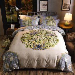 Cotton Sheet Quilt Cover Four Piece Set (Color: Style K, size: 200x230cm)