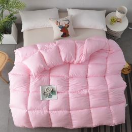 Winter Duvet Quilted Quilt King Queen Twin Size Comforter (Color: Pink, size: 150x200cm3 catties)