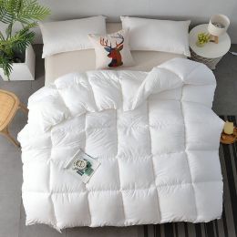 Winter Duvet Quilted Quilt King Queen Twin Size Comforter (Color: White, size: 150x200cm5 catties)