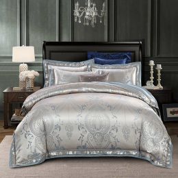 4-Piece Set Of European-Style Luxury Light Luxury Bedding (Color: pale pinkish gray, Bedding Size: 1.5m(220*230))