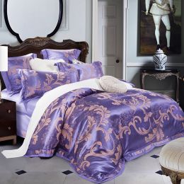 4-Piece Set Of European-Style Luxury Light Luxury Bedding (Color: Silithus, Bedding Size: 2m(220*240))