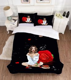 3D Printing Quilt Cover Sheet Three-piece Set Four-piece Set (style: B, size: 2)