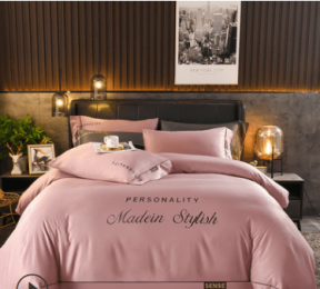 100 Pieces Of European-Style Washed Silk Four-Piece Set, Ice Silk Nude Bed Sheet And Duvet Cover, Summer Silk Bedding Three-Piece Set (style: J, size: 1.5m)