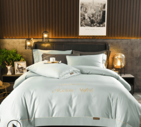 100 Pieces Of European-Style Washed Silk Four-Piece Set, Ice Silk Nude Bed Sheet And Duvet Cover, Summer Silk Bedding Three-Piece Set (style: M, size: 1.2m)