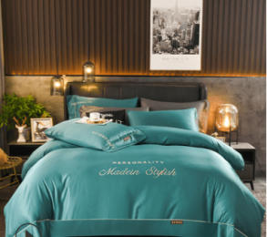 100 Pieces Of European-Style Washed Silk Four-Piece Set, Ice Silk Nude Bed Sheet And Duvet Cover, Summer Silk Bedding Three-Piece Set (style: P, size: 1.5m)
