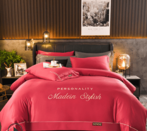 100 Pieces Of European-Style Washed Silk Four-Piece Set, Ice Silk Nude Bed Sheet And Duvet Cover, Summer Silk Bedding Three-Piece Set (style: K, size: 2.0m)