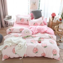 Aloe cotton sheet set (Color: Peach, size: 1.0m)