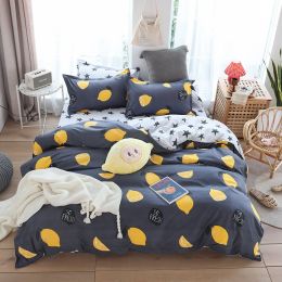 Aloe cotton sheet set (Color: Lemon, size: 2.0m)