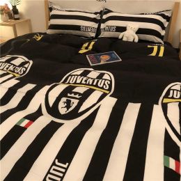 Simple Checkered Sheets, Duvet Cover And Bedding Set Of Four (style: E, Bedding Size: 200*230)