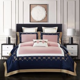 Four-piece cotton embroidery embroidery home textile (Color: Joint, size: 220X240CM)