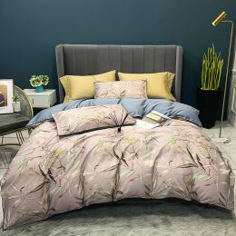 Digital Printing Four-Piece Light Luxury Bed Sheet Duvet Cover (Color: Man Ye, size: 2.0m)