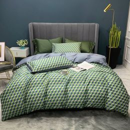 Digital Printing Four-Piece Light Luxury Bed Sheet Duvet Cover (Color: Rhythm, size: 2.0m)