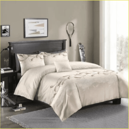 Three-piece Simple Plain Black Printing Bedding Set (Color: White, Carpet size: 210x210)