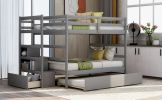 Full over Full Bunk Bed with Twin Size Trundle